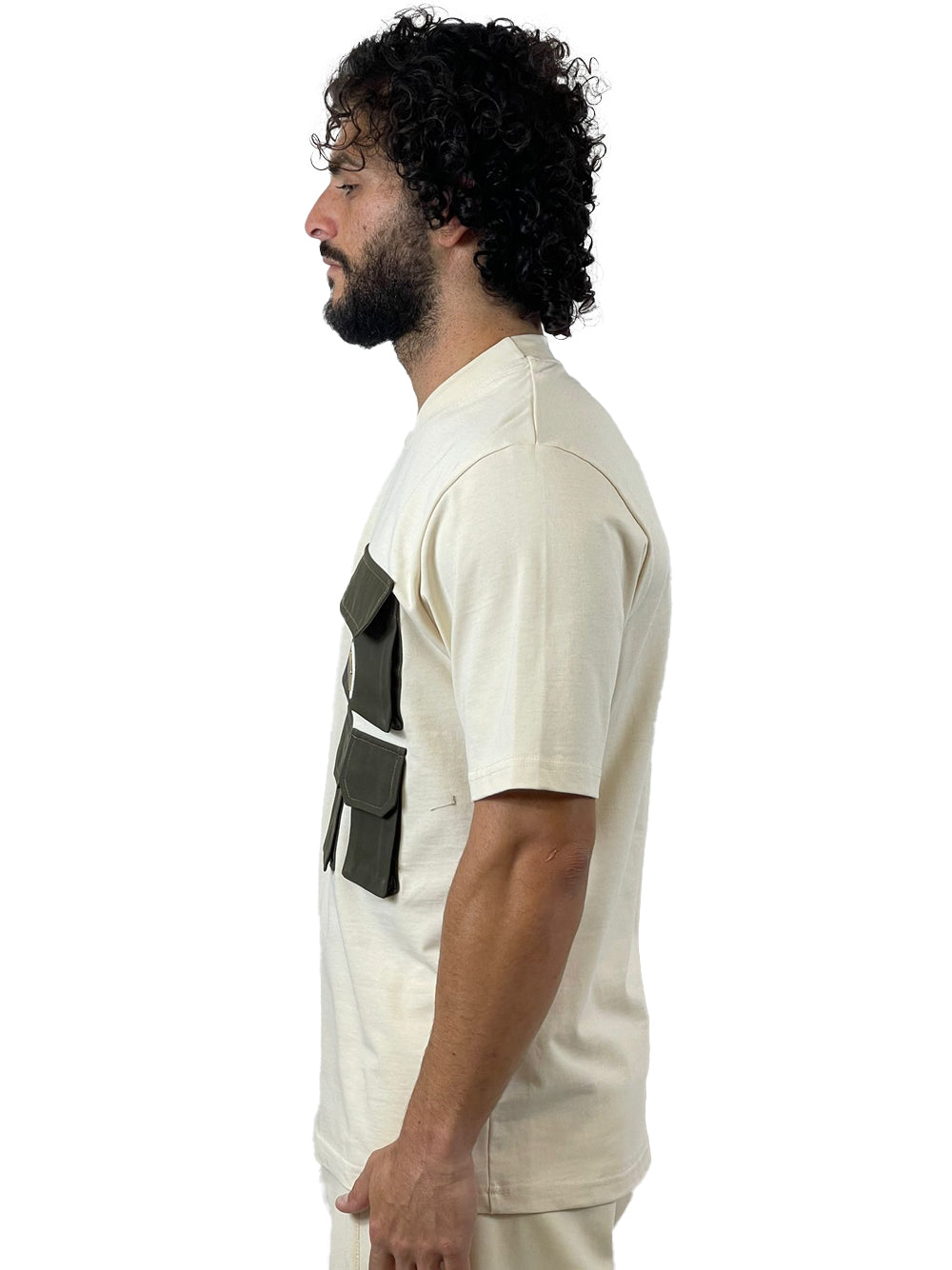 YES LONDON T-SHIRT BEIGE/VERDE XM4208