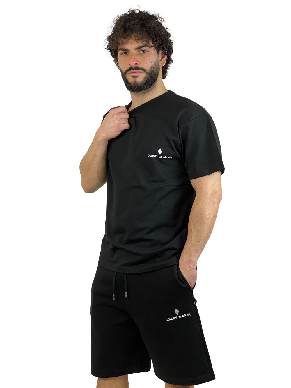 COUNTY OF MILAN BY MARCELO BURLON T-SHIRT S6CMMATH095 NERA