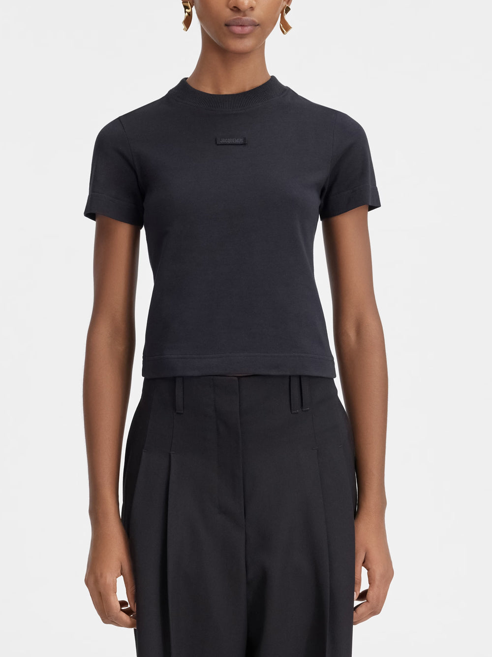 JACQUEMUS LE TSHIRT GROS GRAIN BLACK
