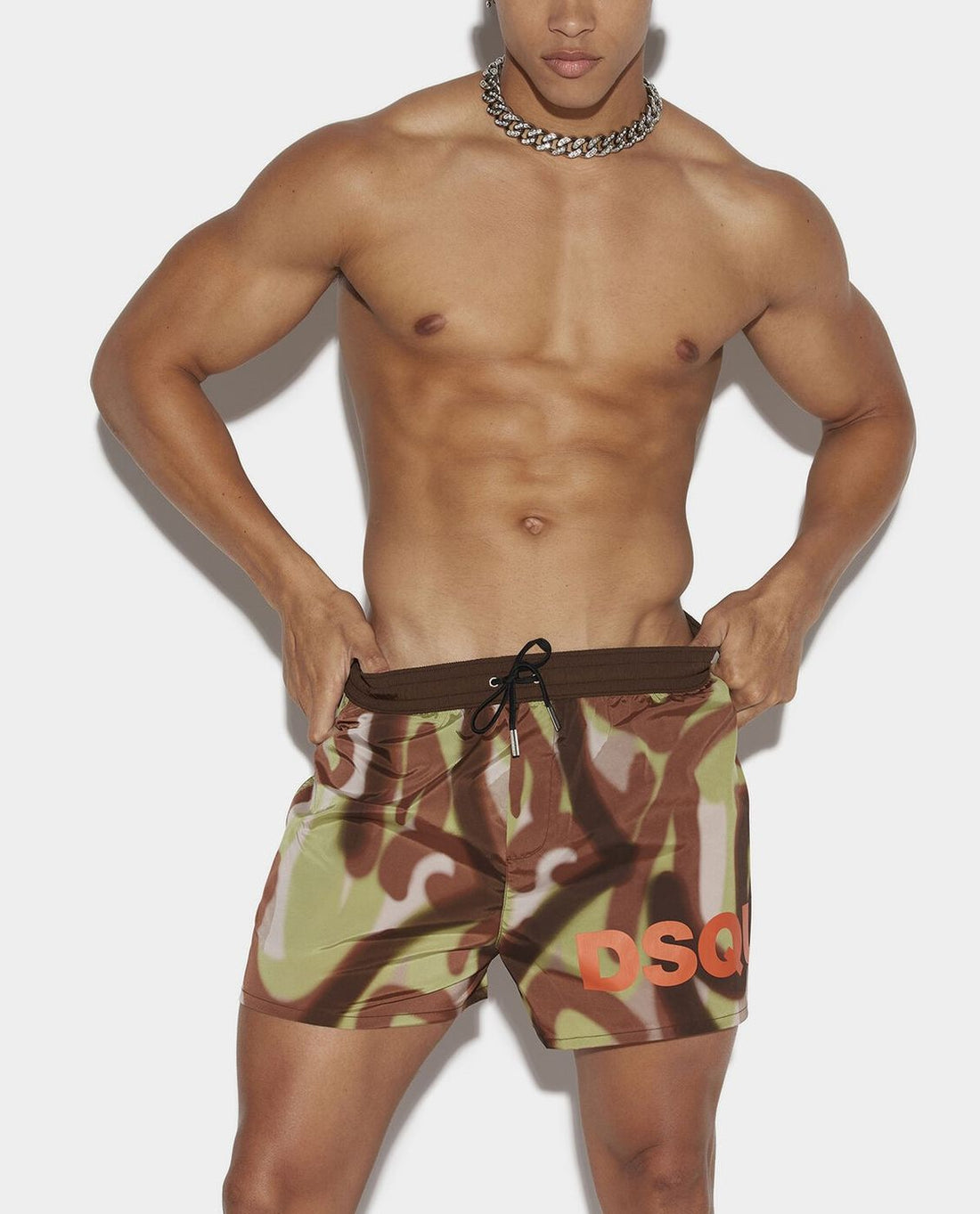 DSQUARED SPRAY MIDI BOXER D7B8P4140