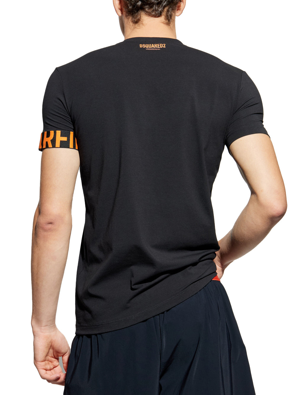 DSQUARED T-SHIRT D9M3S5980 NERO/ARANCIO