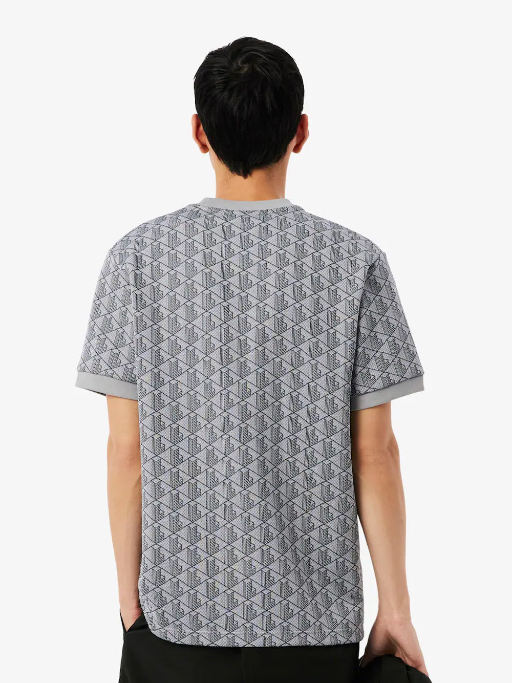 LACOSTE T SHIRT MONOGRAM TH1197 00 41 GRIGIA