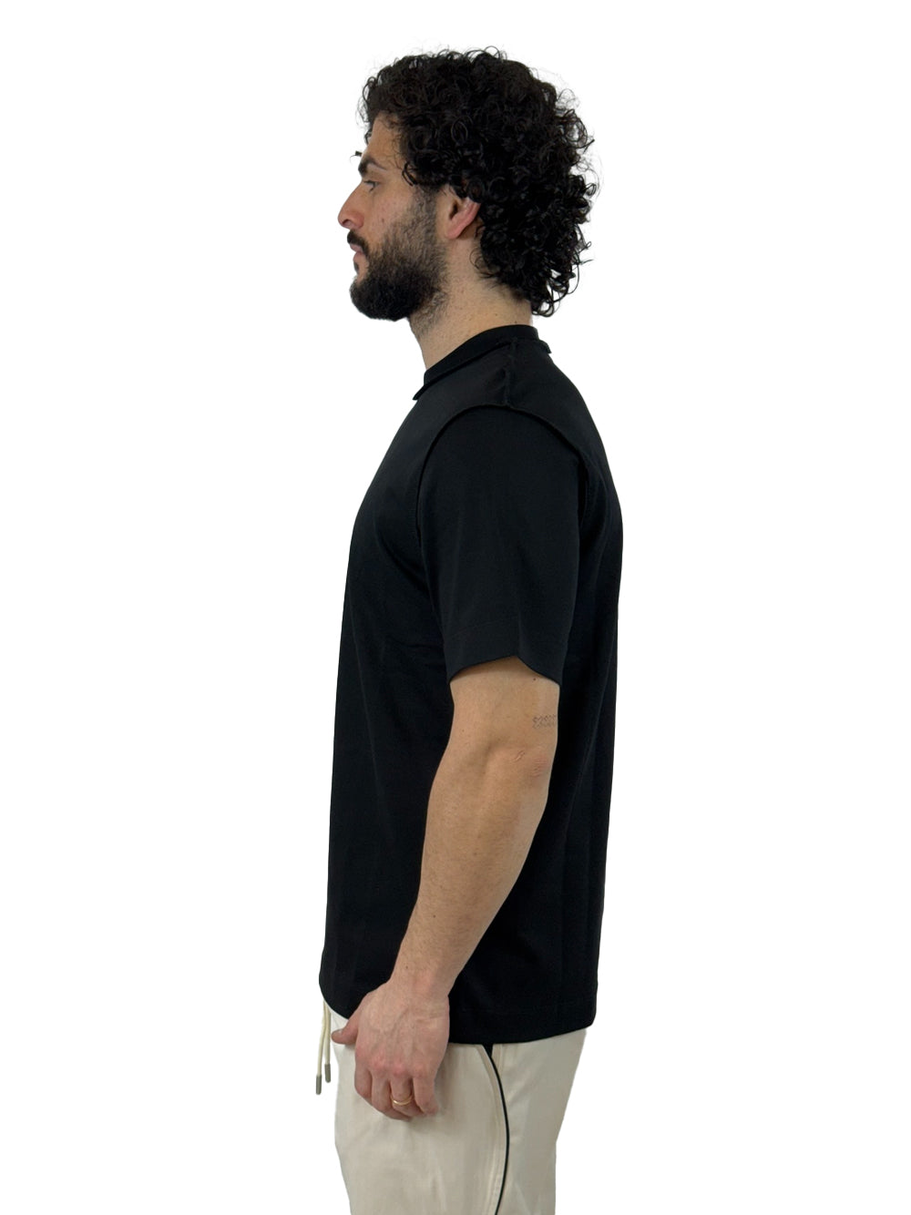 YES LONDON T SHIRT TAGLIO ROVESCIO XM4271 NERA