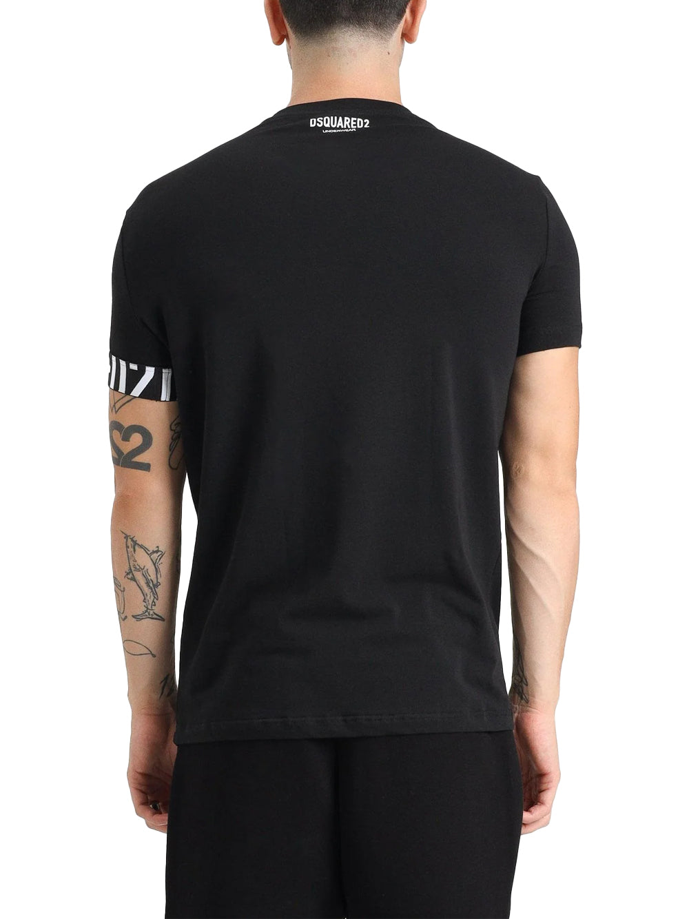 DSQUARED T-SHIRT D9M3S5980 NERO/BIANCO