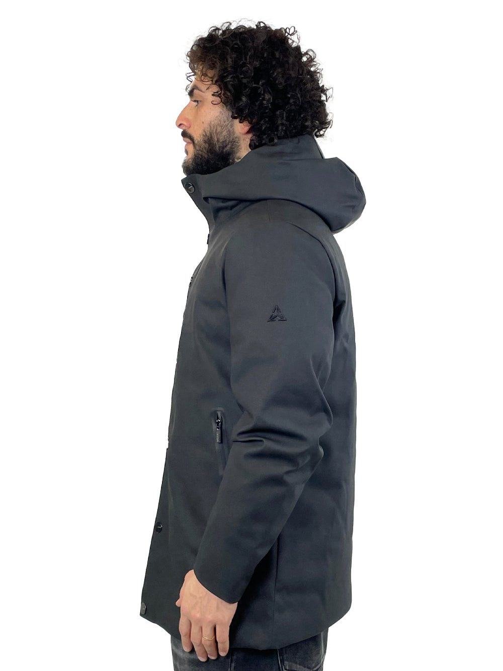 HESKIMO LONG PARKA RUBBER TOUCH IMBOTTITO HE9440016 NERO