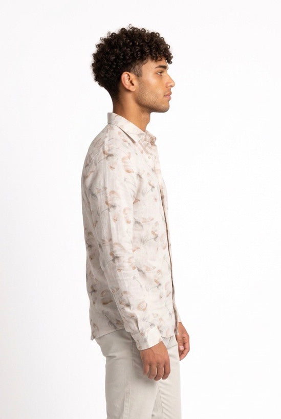 SEINSE CAMICIA DI LINO CE1106SS BEIGE