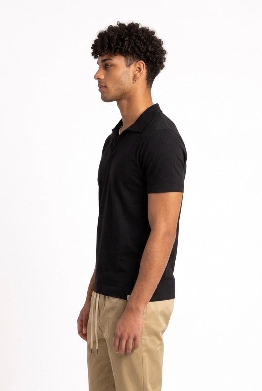 DIKTAT POLO NERA COLLO SMACCHINATO DK87107