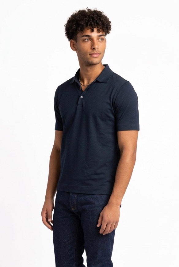 DIKTAT POLO COTONE SUPIMA BLU NOTTE DK87102