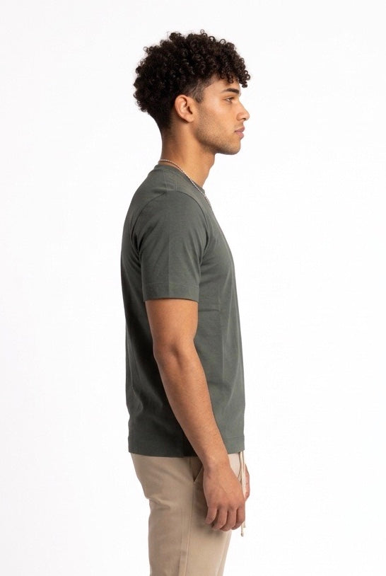 DIKTAT T-SHIRT COTONE SUPIMA DK67103-DK87103 MILITARE