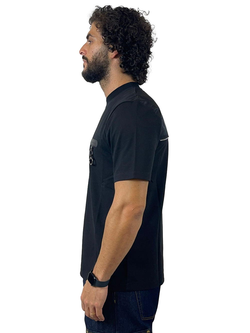 YES LONDON T-SHIRT NERA XM4229
