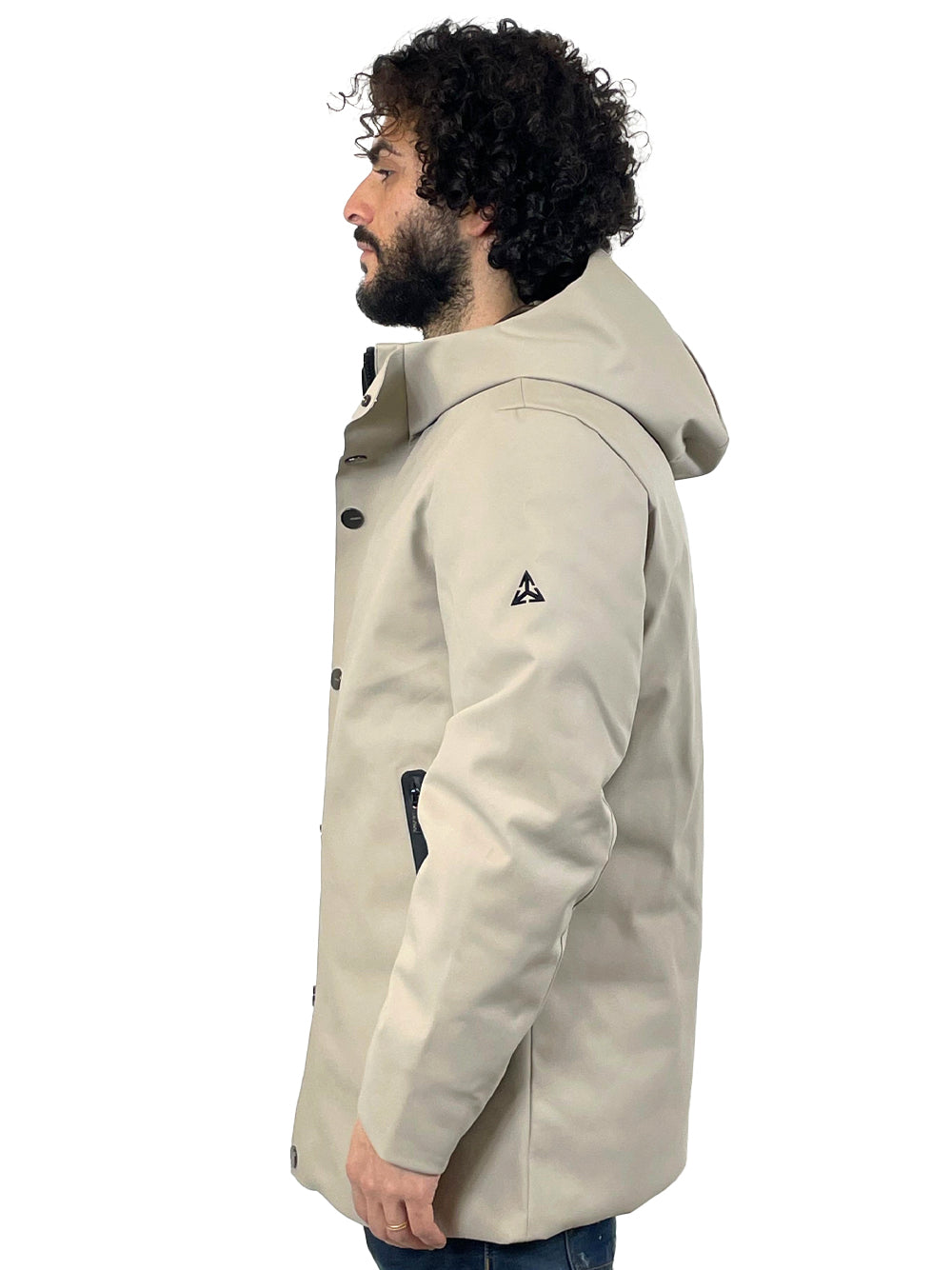 HESKIMO LONG PARKA RUBBER TOUCH IMBOTTITO HE9440016 BEIGE