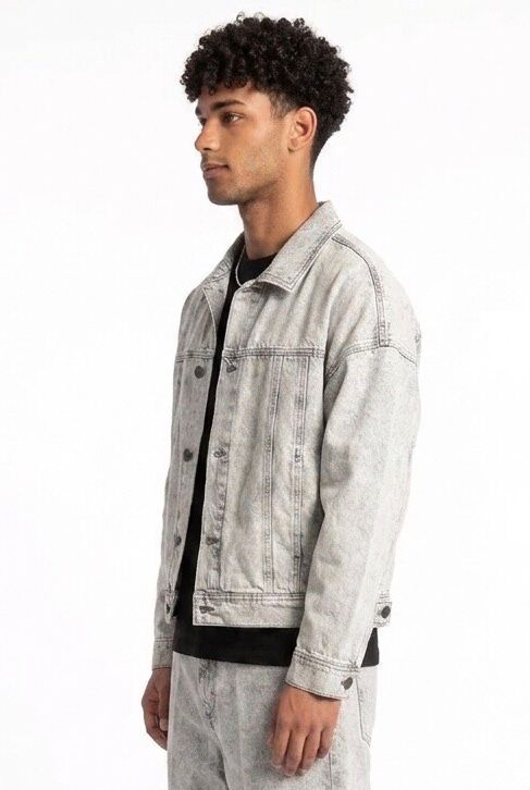 PRIME GIACCA IN DENIM GE123 GRIGIA