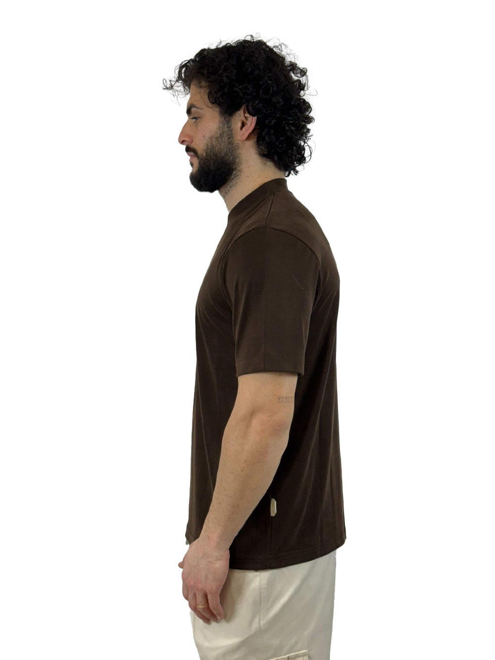 YES LONDON T SHIRT VISCOSA XM4264 MORO