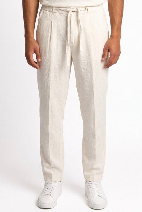 SEINSE PANTALONE LINO PSE1527SS BIANCO